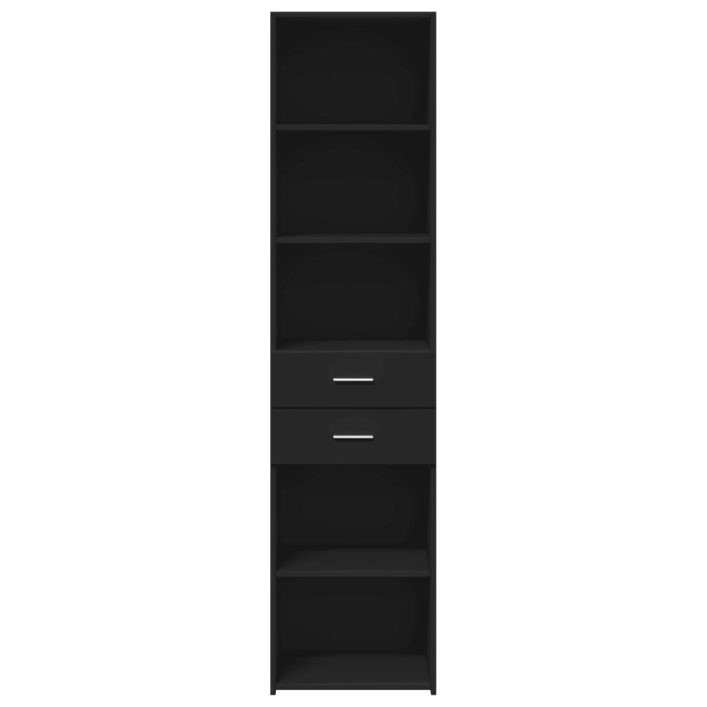 Highboard Black 45x42.5x185 cm Engineered Wood